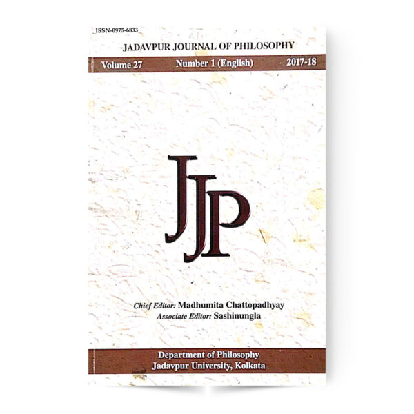 JADAVPUR JOURNAL OF PHILOSOPHY -VOL-27 NUMBER1