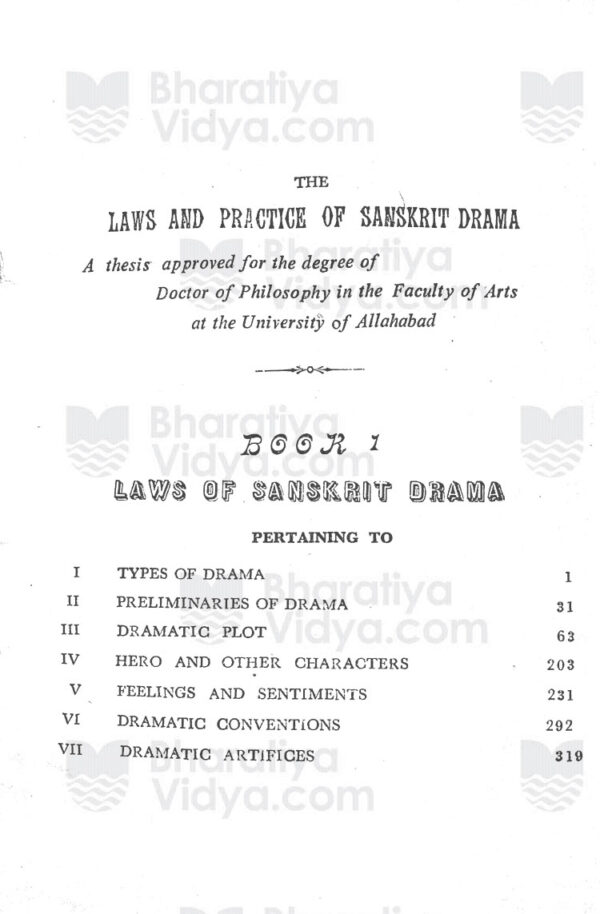 Laws And Practice Of Sanskrit Drama